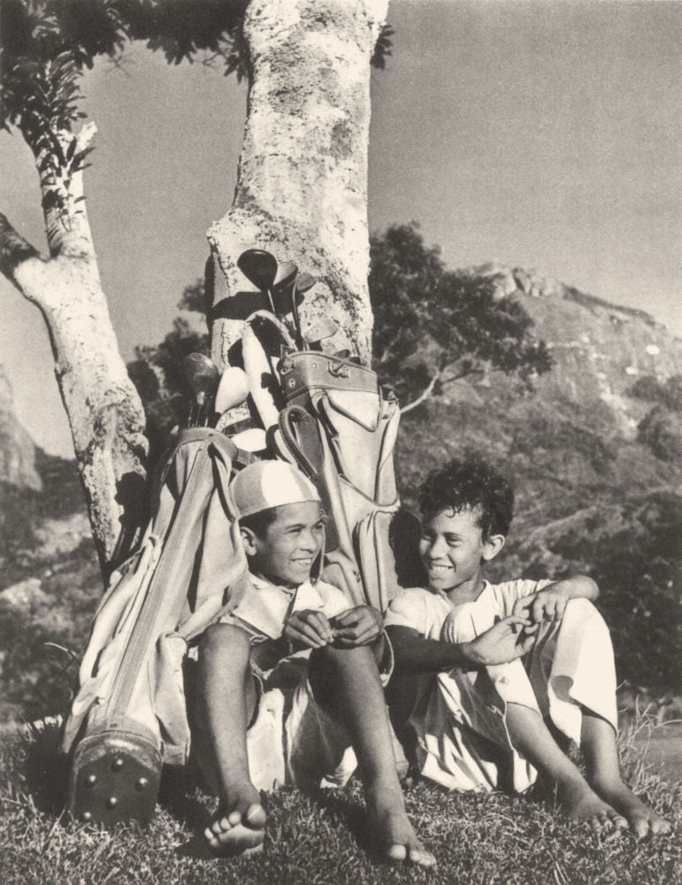 BRAZIL. Rio de Janeiro. Golf 1951 old vintage print picture